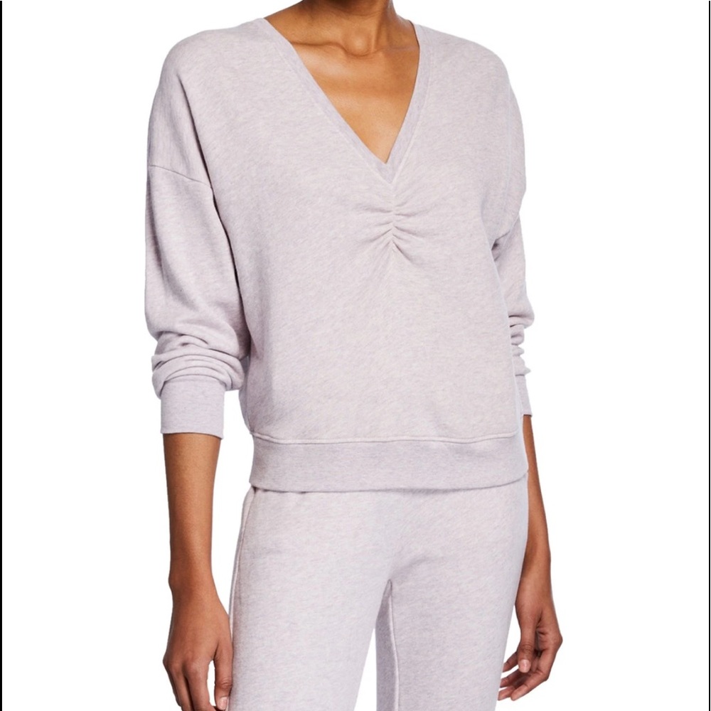 Joie Warda V-Neck Cotton Sweatshirt